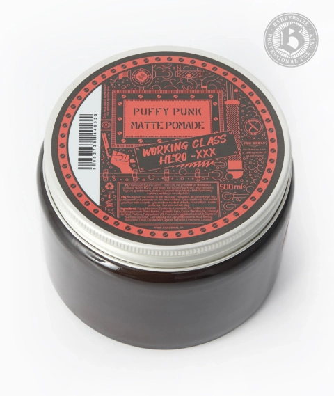 Pan Drwal - Puffy Punk - Working Class Hero - Matowa Pomada do Włosów - Barbersize 500ml