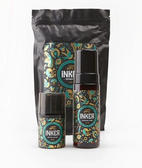 Pan Drwal - Inker - Tattoo Pack - Cleansing Foam + Tattoo Cream Zestaw