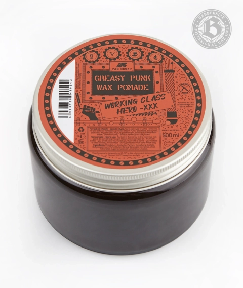 Pan Drwal  - Greasy Punk - Working Class Hero - Woskowa Pomada do Włosów - Barbersize - 500ml